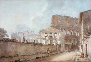 O Coliseu, Roma (wc e lápis sobre papel)